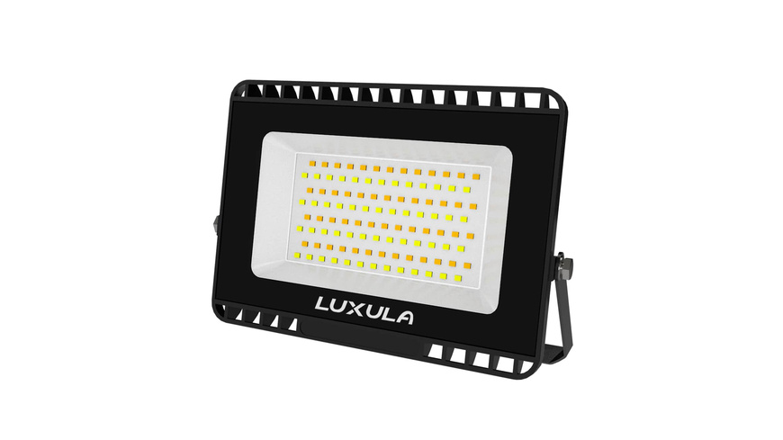 LUXULA 50-W-LED-Flutlichtstrahler mit CCT-Switch, 5000 lm, 100 lm/W, 3000/4000/6500 K, IP65