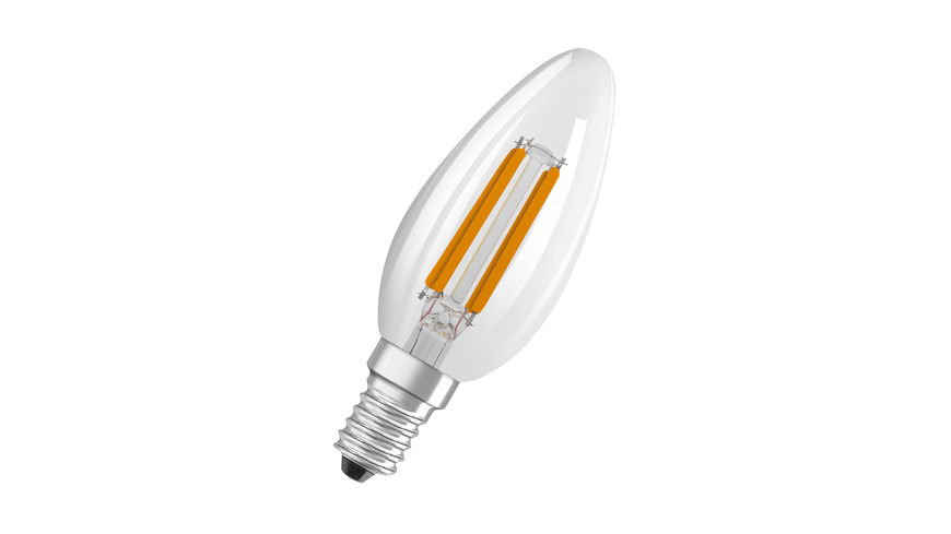 270 L günstig Kaufen-OSRAM Hocheffiziente 2,5-W-LED-Kerzenlampe STAR, E14, 470 lm, 2700 K, 188 lm/W, FIL, EEK B. OSRAM Hocheffiziente 2,5-W-LED-Kerzenlampe STAR, E14, 470 lm, 2700 K, 188 lm/W, FIL, EEK B <![CDATA[Besonders effiziente LED-Lampe mit 188 Lumen pro Watt, damit en