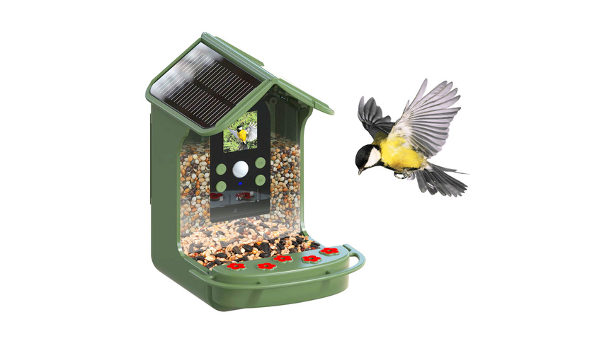 Oh Karte günstig Kaufen-EASYPIX Vogelfutterhaus -BirdyCam- mit HD-Kamera, Solar-Panel und Akku, speichert auf microSD-Karte. EASYPIX Vogelfutterhaus -BirdyCam- mit HD-Kamera, Solar-Panel und Akku, speichert auf microSD-Karte <![CDATA[Beobachten Sie Vögel in Ihrem Garten, ohne s