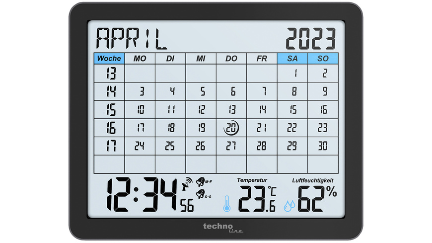 technoline digitaler Tischkalender WT 2600