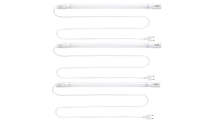 LEDVANCE 3er-Set 19-W-LED-Leuchte TubeKit 1200, 4000 K, 1,8-m-Zuleitung und An-/Aus-Schalter, 120 cm