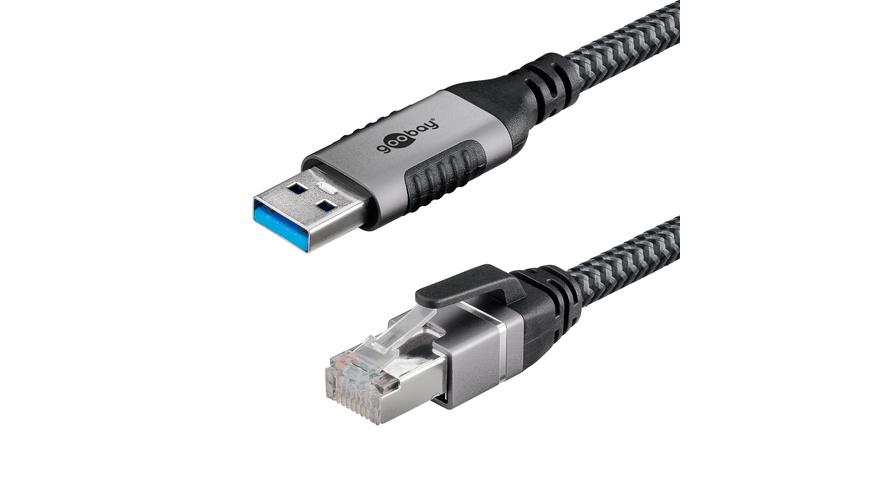 goobay Ethernet-Kabel USB-A 3.0 auf RJ45, 1 m