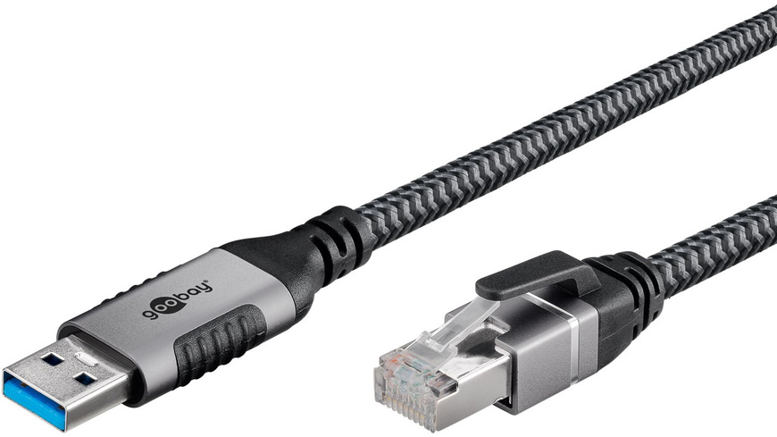 goobay Ethernet-Kabel USB-A 3.0 auf RJ45, 3 m