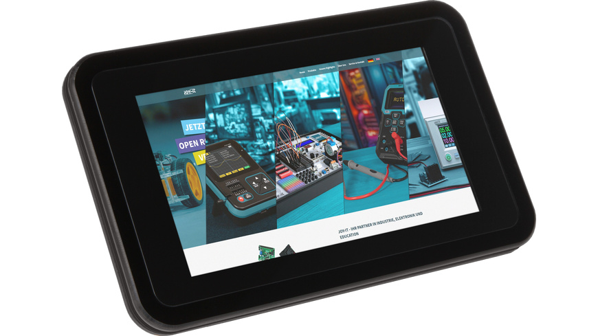 Joy-IT Gehäuse für 7" Touchscreen Display für Raspberry Pi 5, schwarz