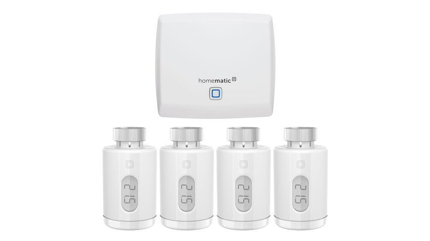 Homematic IP Set Raumklima mit Access Point, 4x Heizkörperthermostat - pure