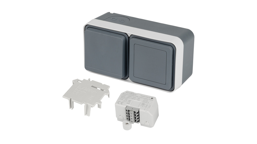 ELV Smart Home Set Außensteckdose, HmIP-FSI16 (Bausatz), Adapter. ELV Smart Home Set Außensteckdose, HmIP-FSI16 (Bausatz), Adapter <![CDATA[Die ELV Außensteckdosen-Kombination für Homematic IP Aktoren bietet eine robuste und flexible Lösung für Set,190 günstig Kaufen-ELV Smart Home Set Außensteckdose, HmIP-FSI16 (Bausatz), Adapter. ELV Smart Home Set Außensteckdose, HmIP-FSI16 (Bausatz), Adapter <![CDATA[Die ELV Außensteckdosen-Kombination für Homematic IP Aktoren bietet eine robuste und flexible Lösung für