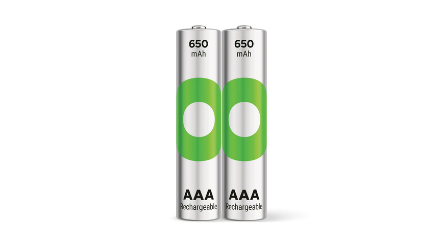 GP AAA Akku NiMH 650 mAh RECYKO, 1,2V 2 Stück