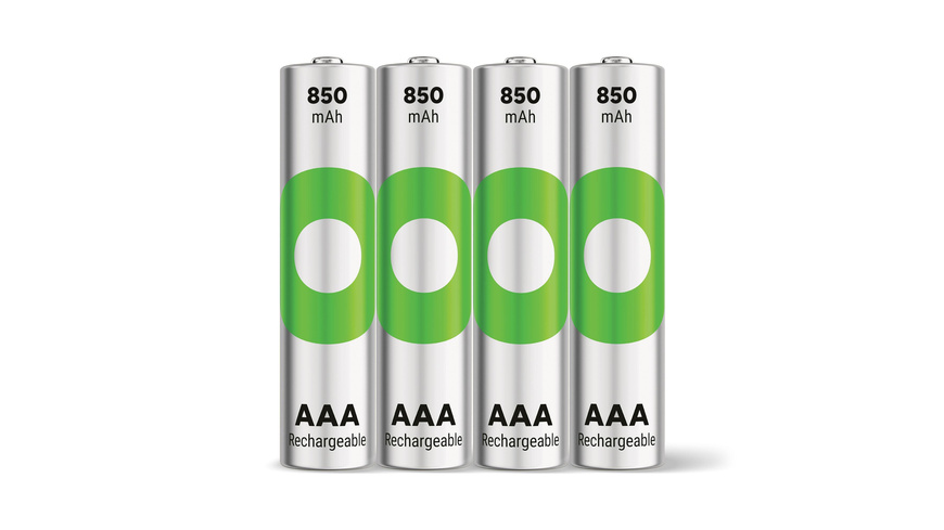 GP AAA Akku NiMH 850 mAh RECYKO, 1,2 V, 4 Stück