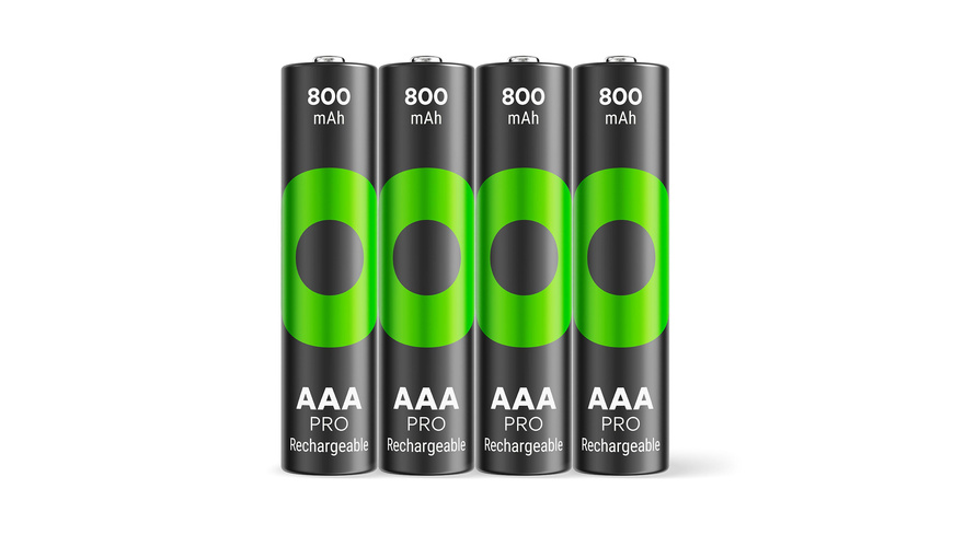 GP AAA Akku NiMH 800 mAh RECYKO PRO, 1,2V, 4 Stück