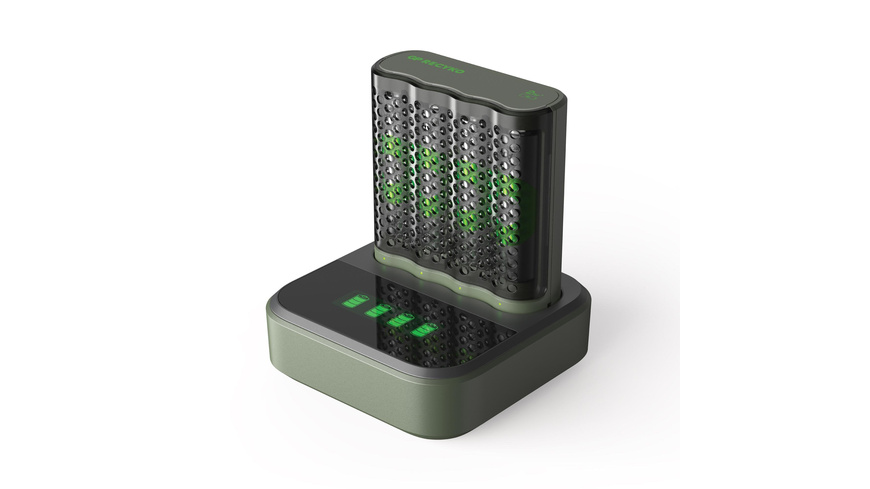 GP USB-Ladegerät M452 Micro (AAA) und Mignon (AA), inkl. 4 x RECYKO AA 2600 mAh, mit Dockingstation D451