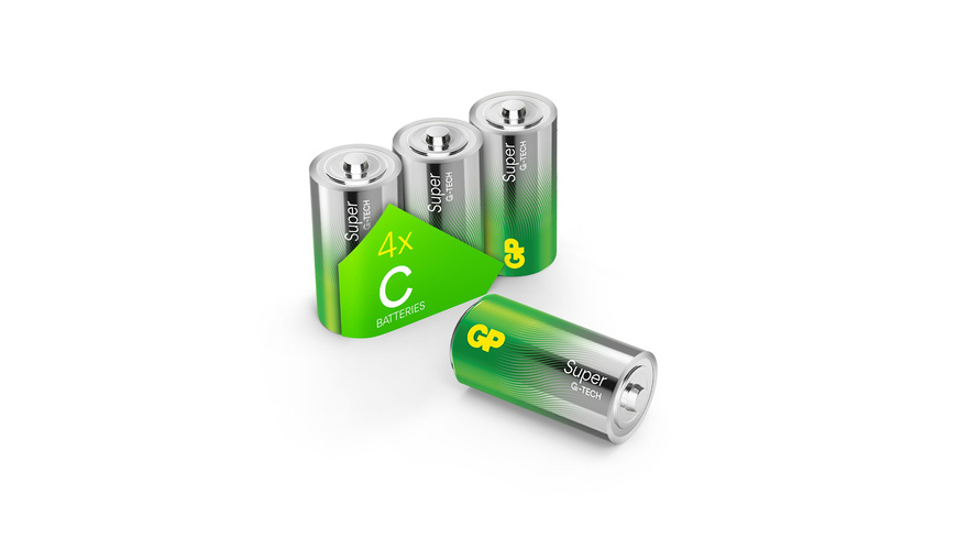 GP Super Alkaline C Baby Batterie 1,5V, 4 Stück