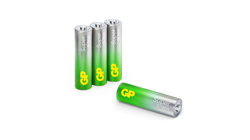 GP Super Alkaline AA Mignon Batterie 1,5V, 4 Stück