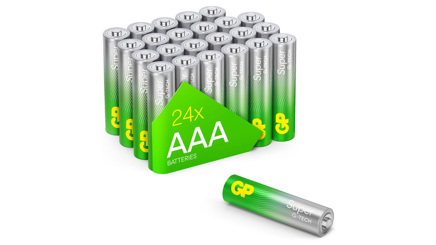 GP AAA Batterie Alkaline Super, 1,5V, 24 Stück