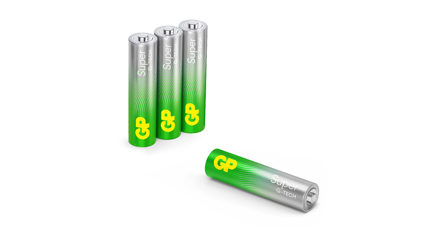 GP Super Alkaline AAA Micro Batterie 1,5V, 4 Stück