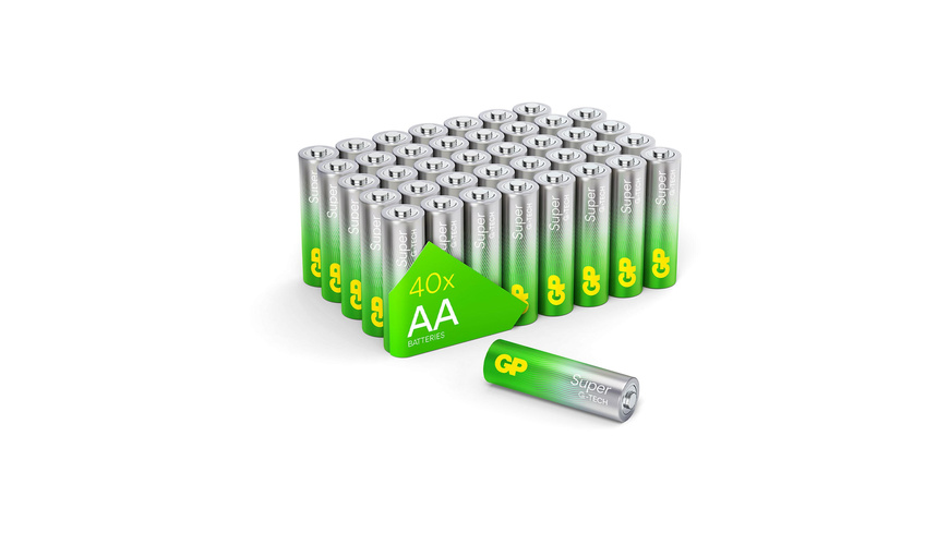 GP Super Alkaline AA Mignon Batterie 1,5V, 40 Stück