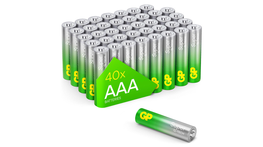 GP Super Alkaline AAA Micro Batterie 1,5V, 40 Stück