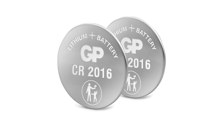 GP Lithium CR2016 Knopfzelle, 3V, 2 Stück