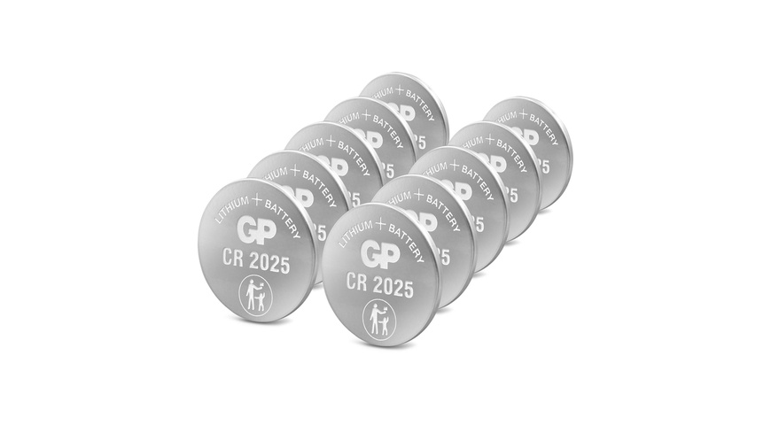 GP Lithium CR2025 Knopfzelle, 3V, 10 Stück