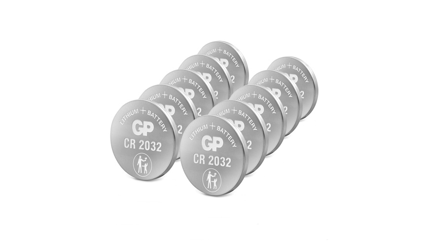 GP Lithium CR2032 Knopfzelle, 3V, 10 Stück