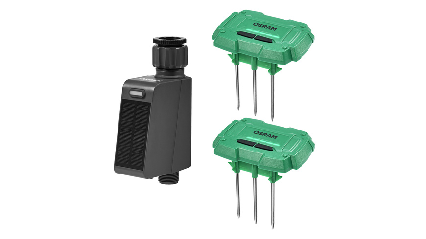 OSRAM SMART+ Smart Home Bewässerungsset, 2x Bodenfeuchtesensor, 1x Bewässerungscontroller, WLAN