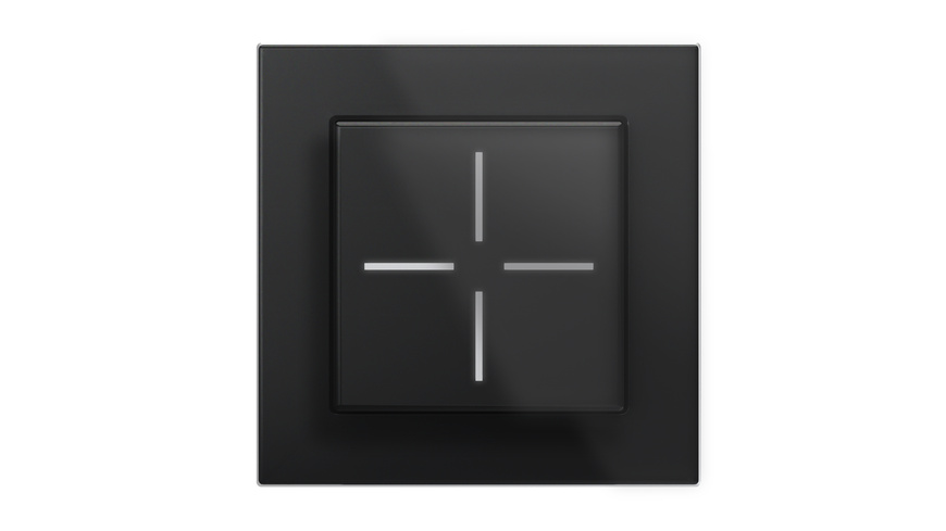 Homematic IP Smart Home Set Glastaster -schwarz, 1-fach-Glasrahmen, 1x WGS-A, 1x GF1-A