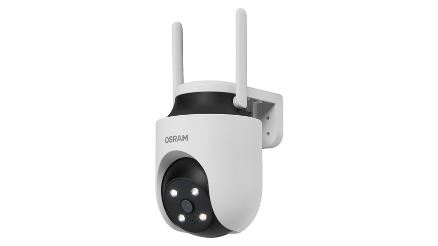 OSRAM SMART+ Smart Home WLAN-Außenkamera 360°, 2K QHD, IP65, Weiß