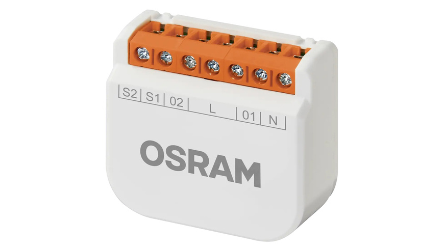 OSRAM SMART+ Smart Home WLAN-Schaltmodul, 2-Kanal, Unterputz, Weiß