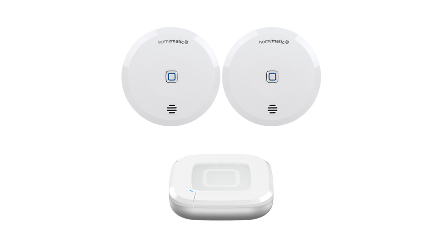 Homematic IP Smart Home Set Wassersensor mit Access Point 2 und zwei Wassersensoren