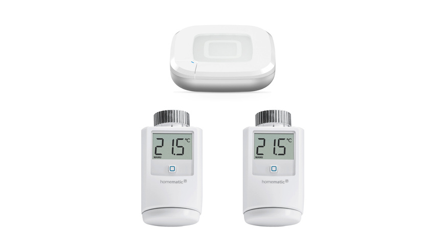 Homematic IP Set Heizen mit Access Point, 2x Heizkörperthermostat HmIP-eTRV-2