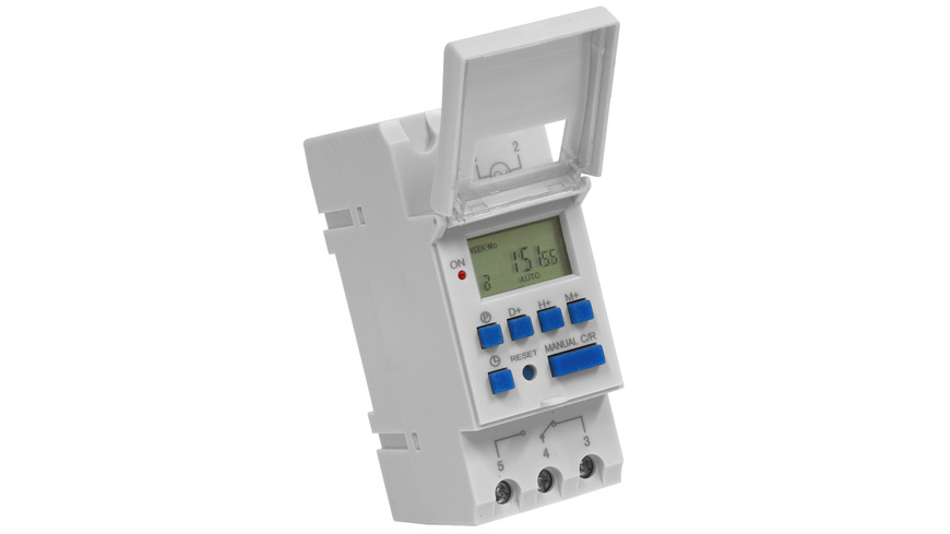 RELTECH Digitale Zeitschaltuhr RZSD1, 230 V, DIN-Schiene, 1 Kanal