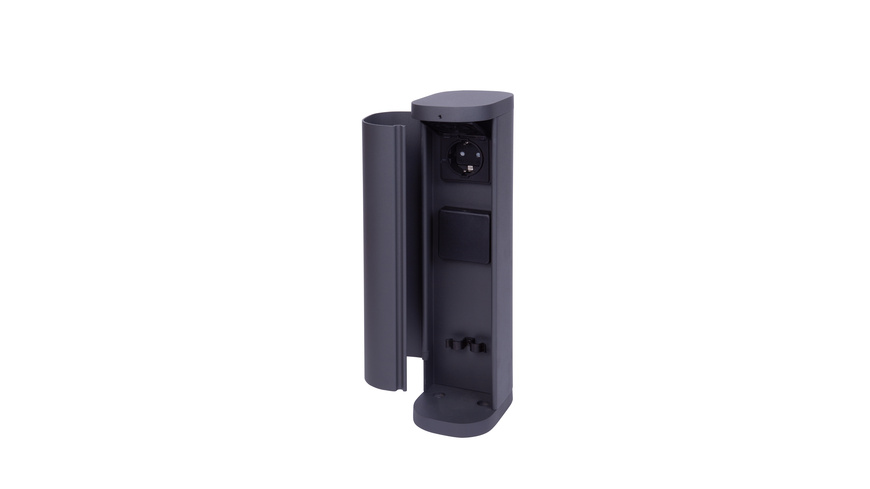 IP44 günstig Kaufen-Die Bold Steckdosenturm Volo mit Blende, IP44, Aluminum,. Die Bold Steckdosenturm Volo mit Blende, IP44, Aluminum, <![CDATA[Kompakte 2-fach Steckdosensäule für den Außenbereich (IP44) mit Klappdeckeln.]]>. 