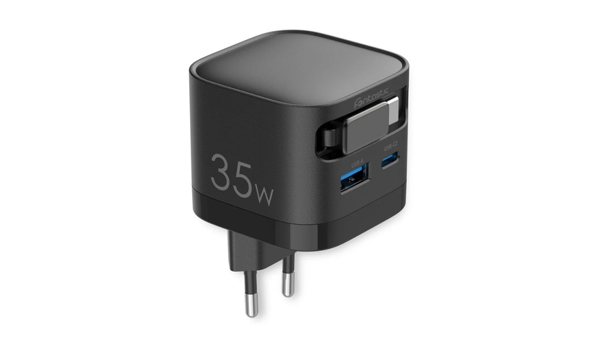 FONTASTIC USB Multi Quick Travel Charger “Zap”, Kabel 68 cm, Schwarz