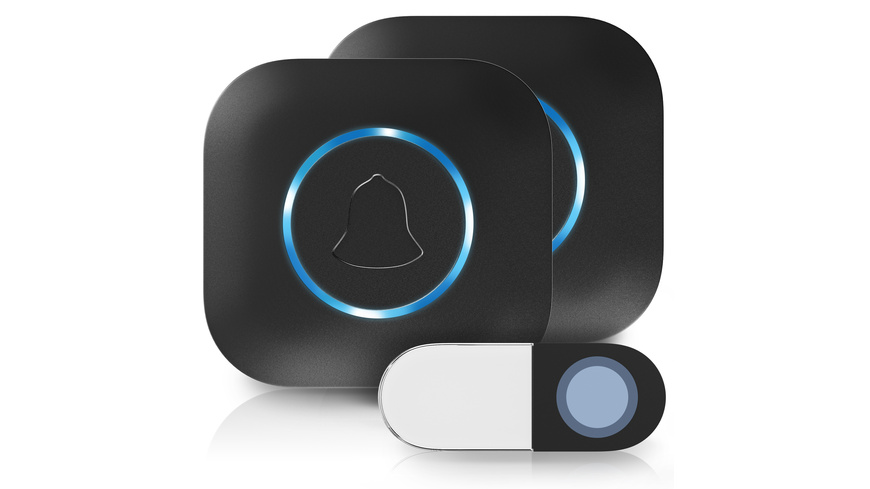 Heidemann Funkklingel-Set Blackline, ein Sender, zwei Empfänger