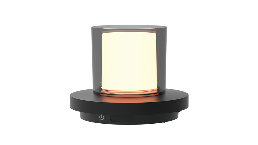 Die Bold Tragbare Solar-Tischlampe, Schwarz