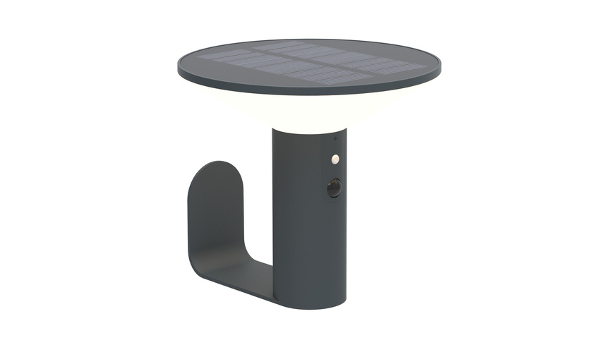 Die Bold Solar-Wandleuchte mit PIR, Gun Grey