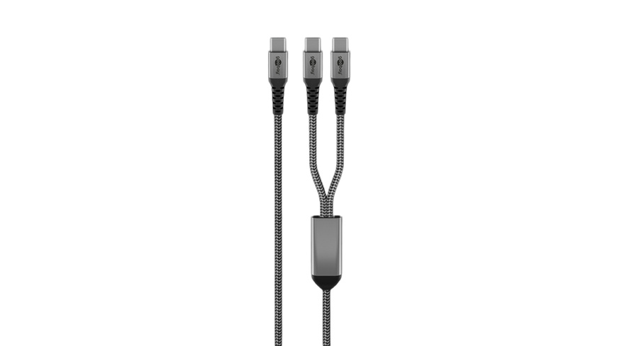 Goobay USB-C™-Textilkabel, 60 W, Power Delivery, 1,5 m, Schwarz-grau. Goobay USB-C™-Textilkabel, 60 W, Power Delivery, 1,5 m, Schwarz-grau <![CDATA[Der Multitasker unter den USB-Kabeln: Das Kabel multipliziert einen einzelnen USB-C™-Port an 212 x günstig Kaufen-Goobay USB-C™-Textilkabel, 60 W, Power Delivery, 1,5 m, Schwarz-grau. Goobay USB-C™-Textilkabel, 60 W, Power Delivery, 1,5 m, Schwarz-grau <![CDATA[Der Multitasker unter den USB-Kabeln: Das Kabel multipliziert einen einzelnen USB-C™-Port an