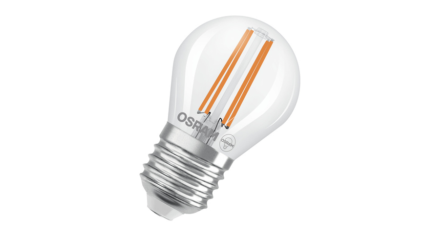 Osram LED Classic P 60, Filament, EEK A, 3,8 W, 806 lm, E27, warmweiß, klar