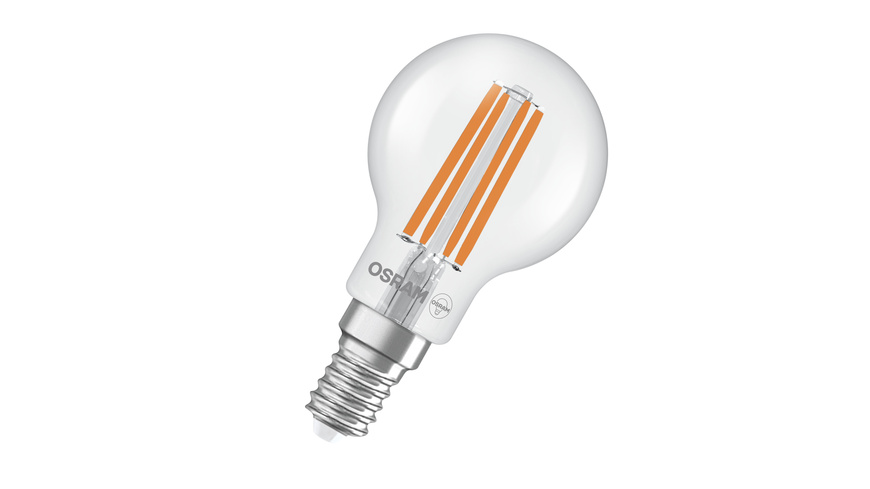 Osram LED Classic P 60, Filament, EEK A, 3,8 W, 806 lm, E14, warmweiß, klar