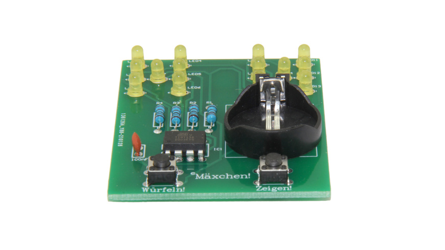 SOL-EXPERT Lötbausatz „eMäxchen“, elektronisches Würfelspiel, Mikrocontroller