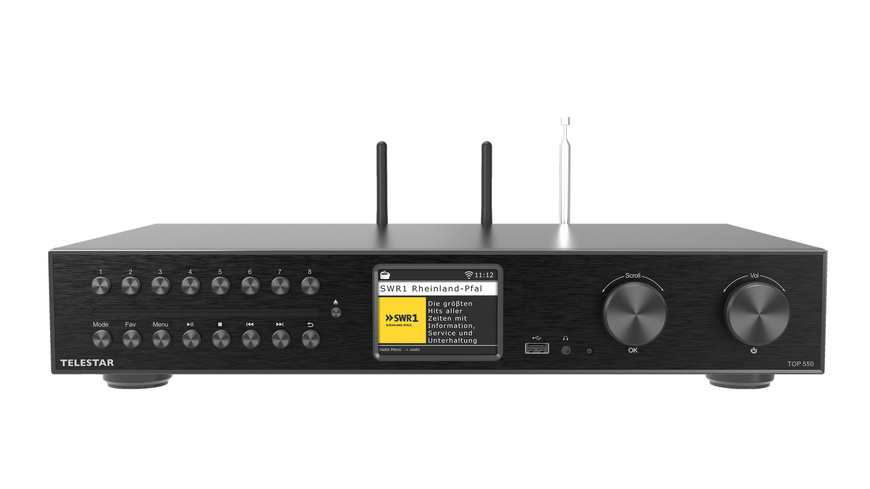all günstig Kaufen-TELESTAR HiFi‑All‑in‑One‑System TOP 550, Internet Radio DAB+ UKW CD Bluetooth. TELESTAR HiFi‑All‑in‑One‑System TOP 550, Internet Radio DAB+ UKW CD Bluetooth <![CDATA[Der TELESTAR TOP 55