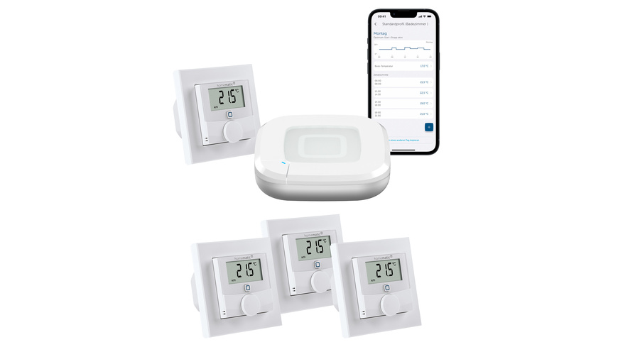 Homematic IP Smart Home Set Raumklima mit Access Point 2 und 4 Wandthermostate
