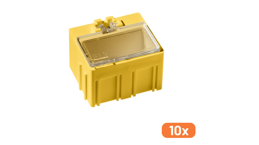 ELV 10er-Set SMD-Sortierbox, Gelb, 23 x 31 x 27 mm