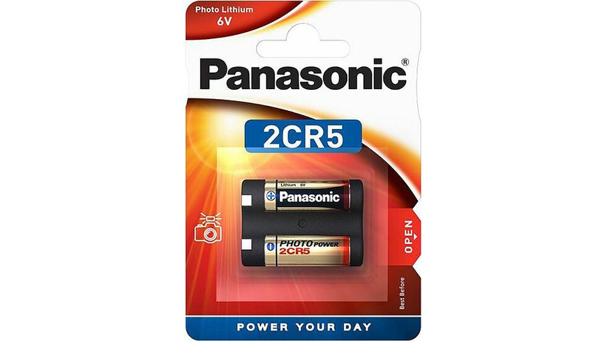 Panasonic Foto-Lithium-Batterie 2CR5, 1er-Packung