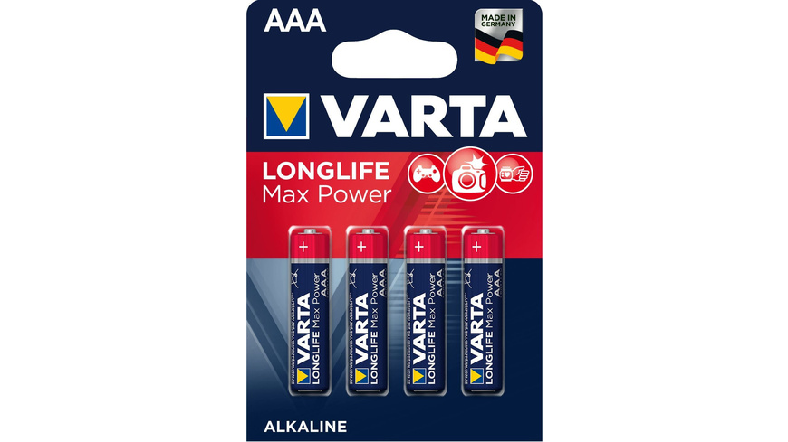 Serie  günstig Kaufen-Varta Longlife Power Max, Alkaline Batterie Micro AAA, 4er-Pack. Varta Longlife Power Max, Alkaline Batterie Micro AAA, 4er-Pack <![CDATA[Die Batterien der Longlife Power Max-Serie sind die aktuell stärksten aus dem Hause Varta.]]>. 