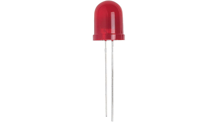 10 X  günstig Kaufen-10x Superhelle LED 10 mm Rot. 10x Superhelle LED 10 mm Rot <![CDATA[Superhelle 10-mm-LED,rot,660 nm,Gehäuse rot-diffus,Lichtintensität 450 mcd bei 20 mA,Lichtkegel 60°.]]>. 