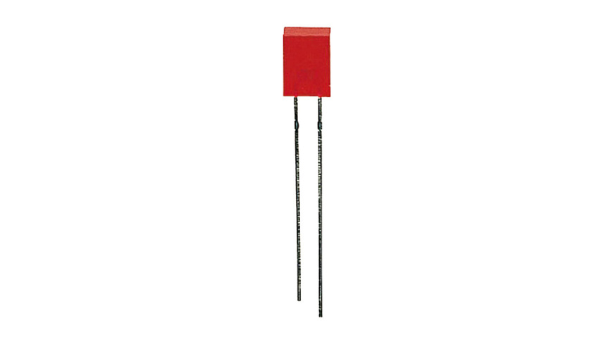 10x LED Rechteck 2,5 x 5 mm, Rot