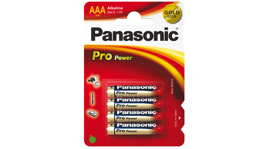 Power Pro günstig Kaufen-Panasonic Pro Power Alkaline Batterie Micro AAA, 4er-Pack. Panasonic Pro Power Alkaline Batterie Micro AAA, 4er-Pack <![CDATA[Die neue Pro-Power-Batterie-Reihe von Panasonic ist eine leistungsstarke Zelle,die ihre Anwendung hauptsächlich in Geräten mit 