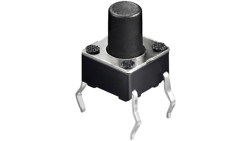Miniatur-Drucktaster 1x ein, Knopflänge 4,5 mm