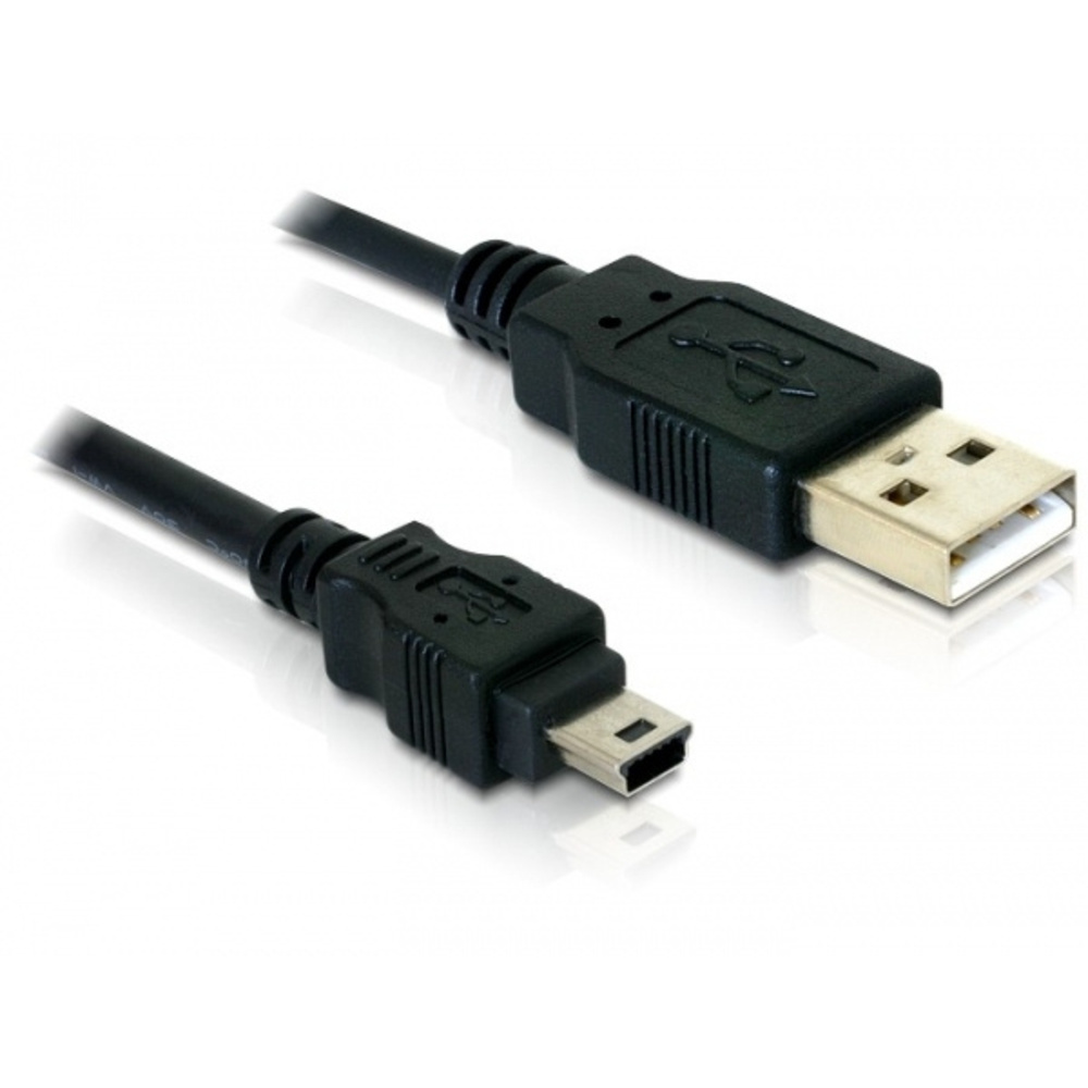 Delock USB-2.0-Verbindungskabel USB-Stecker (Typ A) auf 5-pol. Mini-USB-Stecker (Typ B) 1,5 m