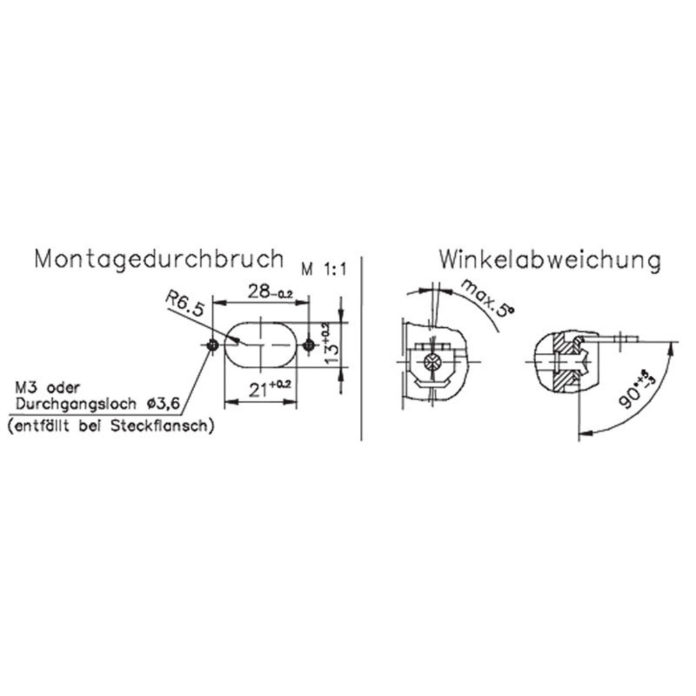 Kleingeräte-Einbau-Stecker